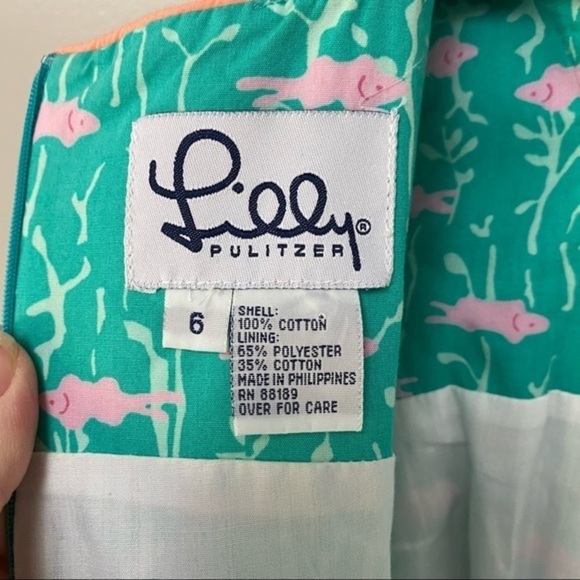 Lilly Pulitzer Go Fish Dress Teal - Picture 11 of 11